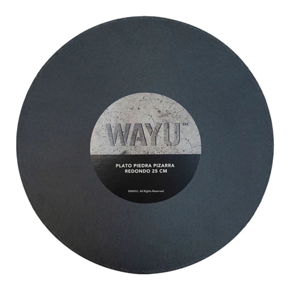 Plato Redondo de Piedra Pizarra 25cm Elegancia y Alta Durabilidad Disfruta durabilidad y elegancia en cada comida. ¡Haz tu pedido ahora y transforma tu mesa!-4