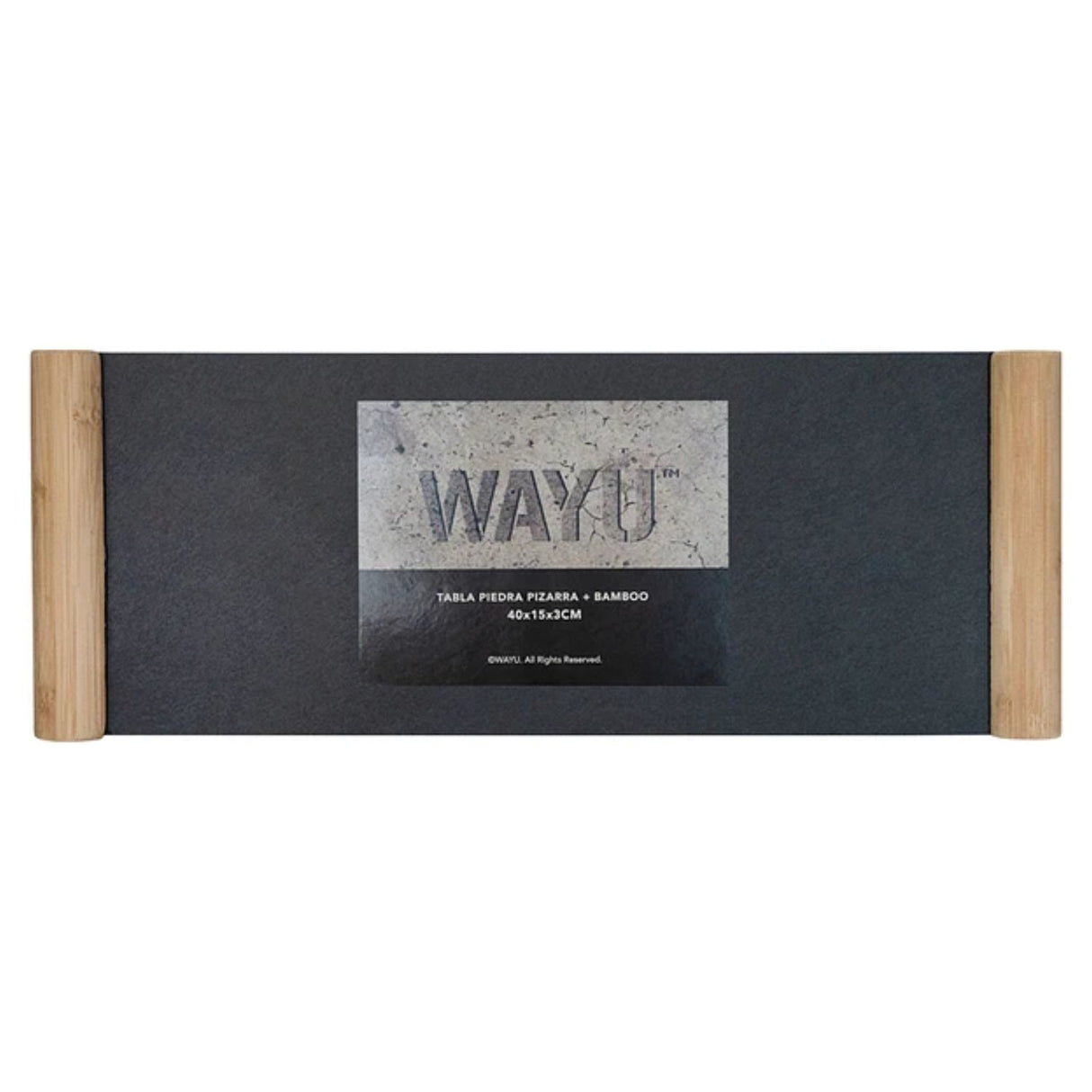 Tabla Piedra Pizarra 40cm Wayu Mango Madera Alta Durabilidad Cocina