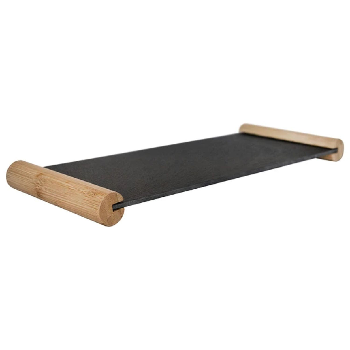 Tabla de Piedra Pizarra 48cm Wayu con Mango de Madera Alta Durabilidad y Estilo. Disfruta de su elegancia y funcionalidad. ¡Haz tu compra ahora!-1