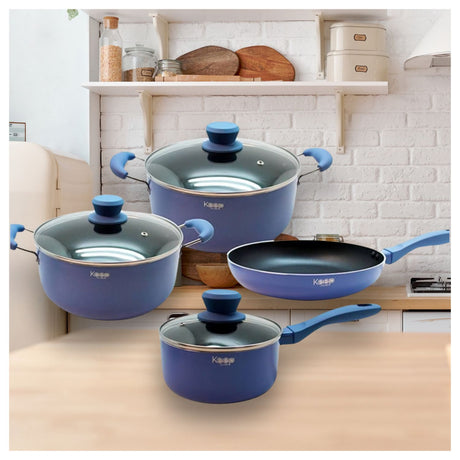 Bateria Cocina Granito Antiadherente 7 Pcs Keep Lavender. Ideal para cocinar sin que se pegue. ¡Compra hoy y transforma tu cocina!-1-2-1