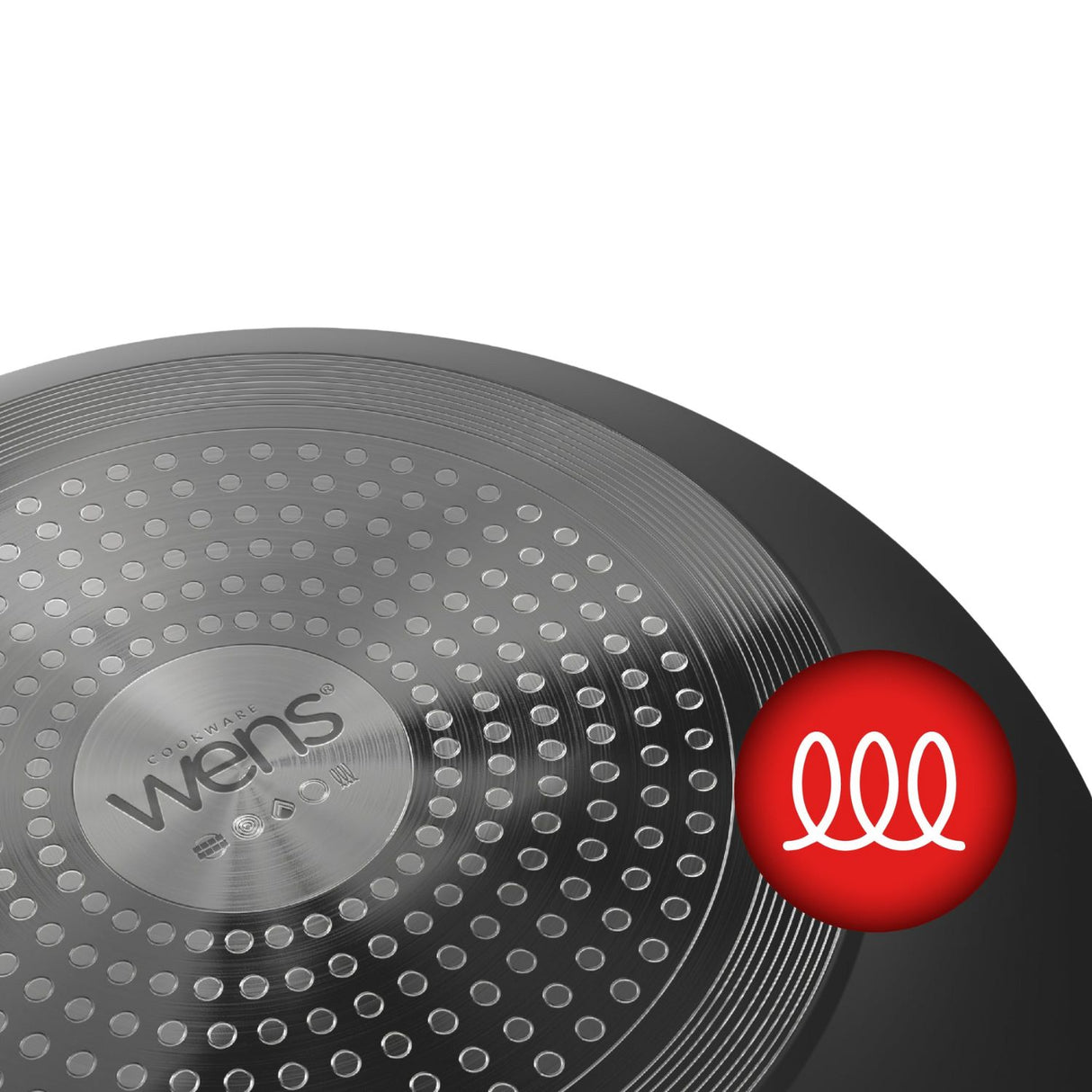 Wok Wens Golden Series 28cm, aluminio forjado, recubrimiento antiadherente Pfluon, tapa de vidrio, mango Cool Touch dorado. Ideal para salteados.-2-4-1-1