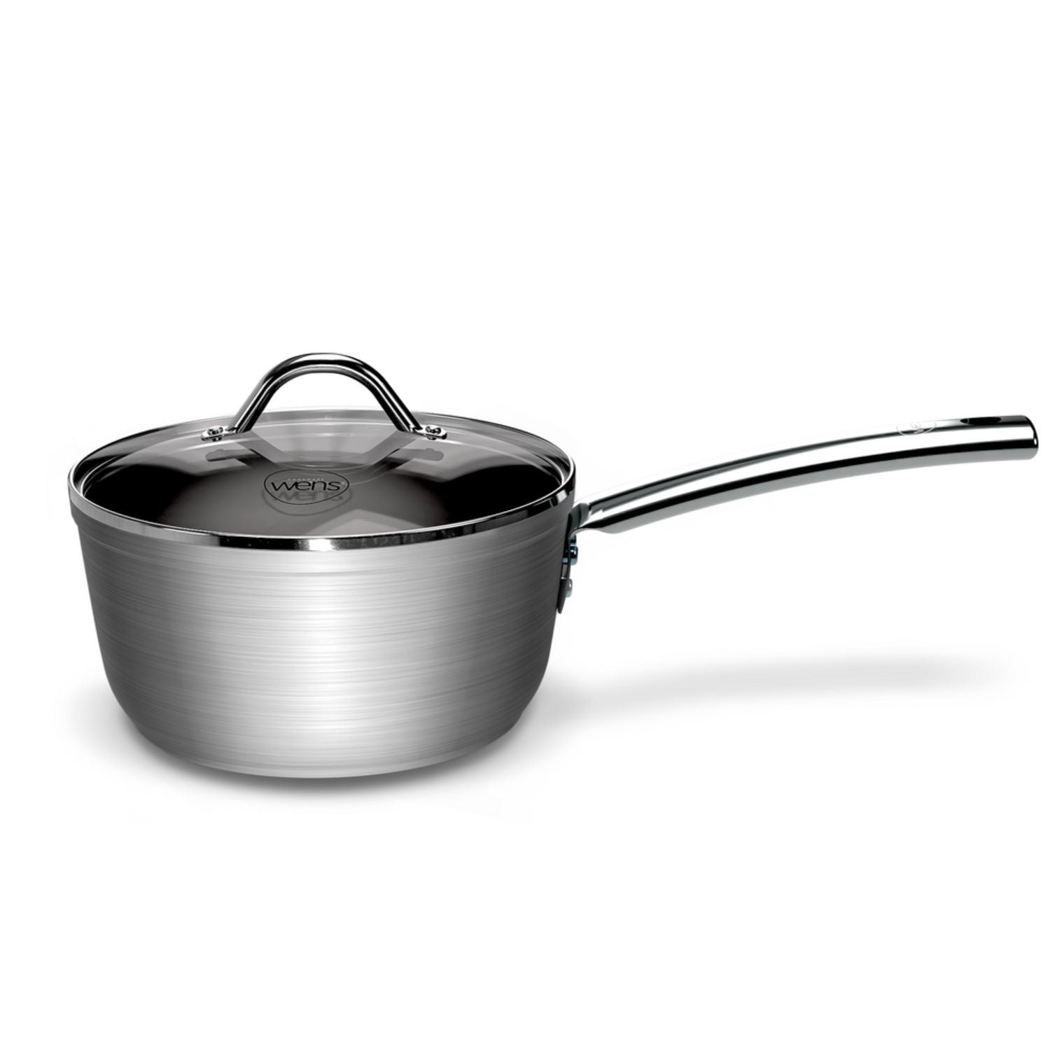 Batería de cocina Wens Hard Anodized de 7 piezas, aluminio anodizado, antiadherente, con mangos Cool Touch y tapas de vidrio templado.-1-4-1-1