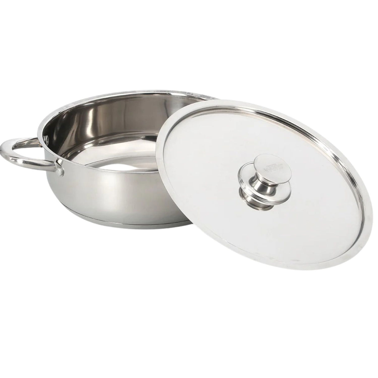 Batería de cocina Wens de 8 piezas en acero inoxidable, con fondo difusor de aluminio y tapas resistentes. Ideal para guisos y sopas.-1-2-1-1