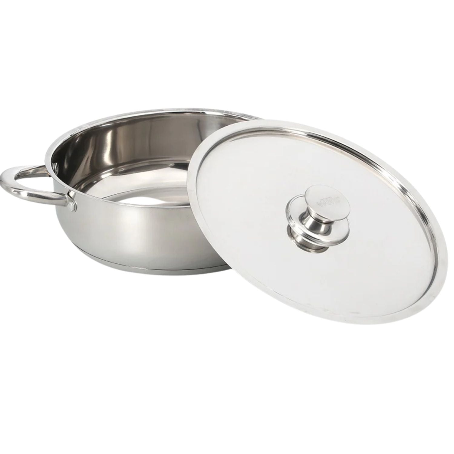 Batería de cocina Wens de 8 piezas en acero inoxidable, con fondo difusor de aluminio y tapas resistentes. Ideal para guisos y sopas.-1-2-1-1