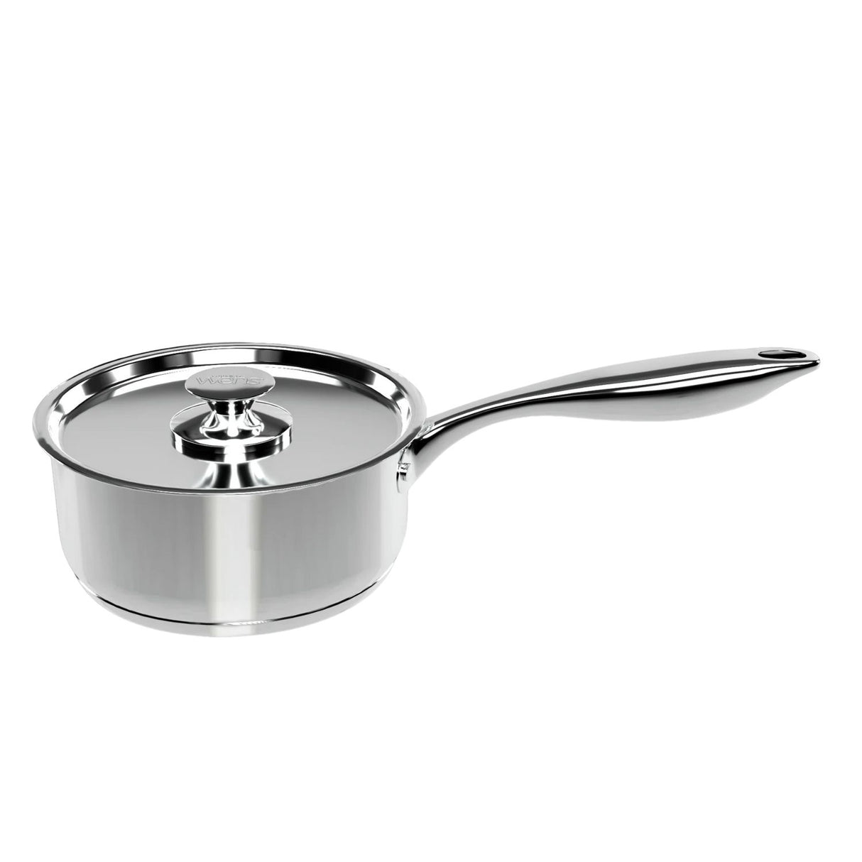 Batería de cocina Wens de 6 piezas en acero inoxidable, con fondo difusor de aluminio y tapas robustas, ideal para guisos y sopas.-1-3-1-1