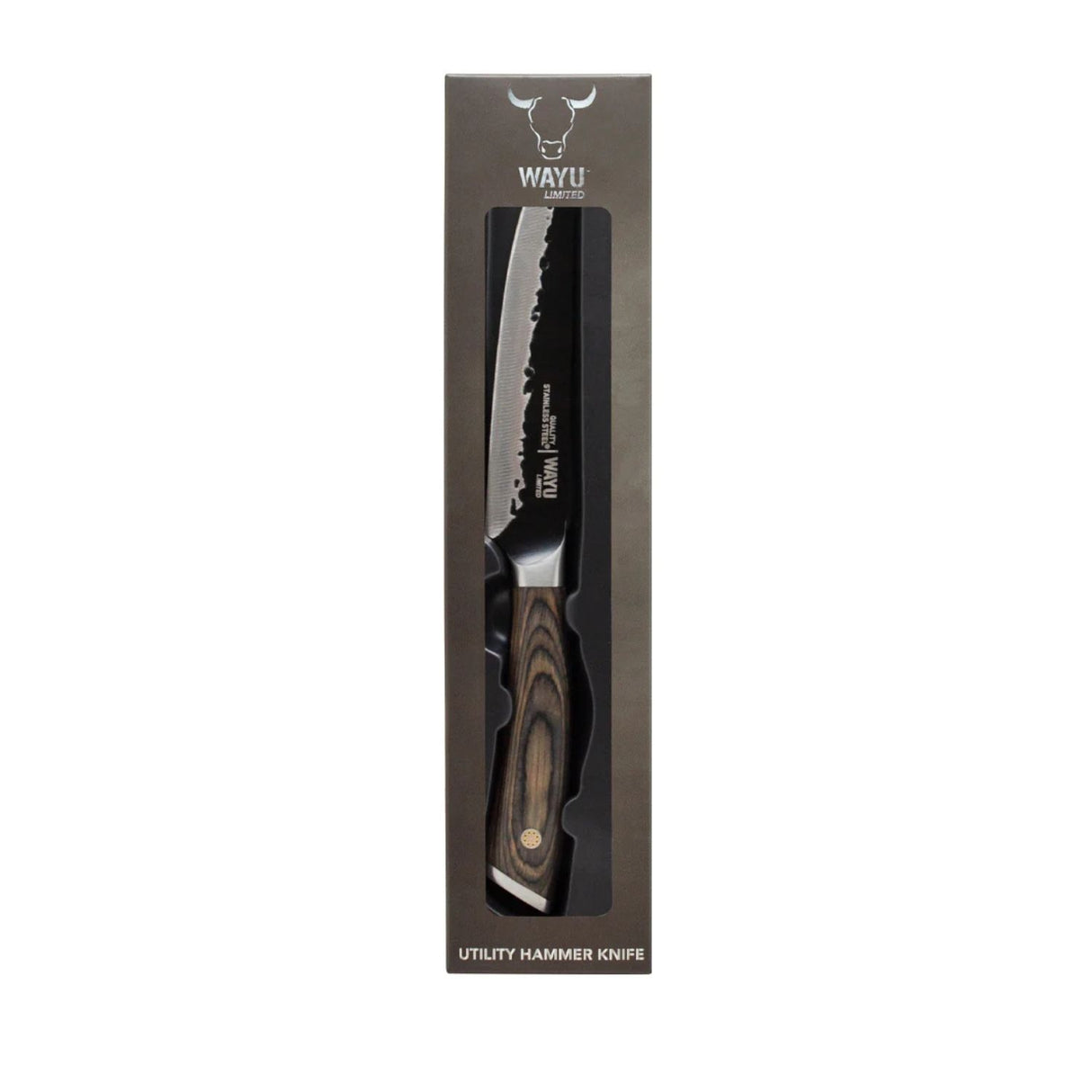 Cuchillo Hammer Mediano Wayu 25cm Acero Cocina Preciso Corte
