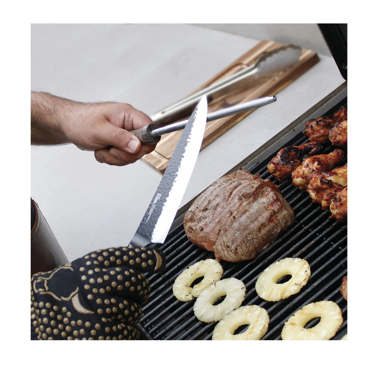 Cuchillo Hammer Mediano Wayu 25cm Acero Cocina Preciso Corte. Mejora tu experiencia culinaria con este cuchillo versátil. ¡Consíguelo ahora!-1-4