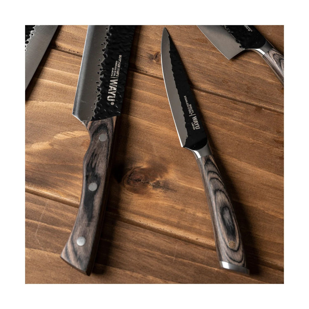 Cuchillo Hammer Mediano Wayu 25cm Acero Cocina Preciso Corte