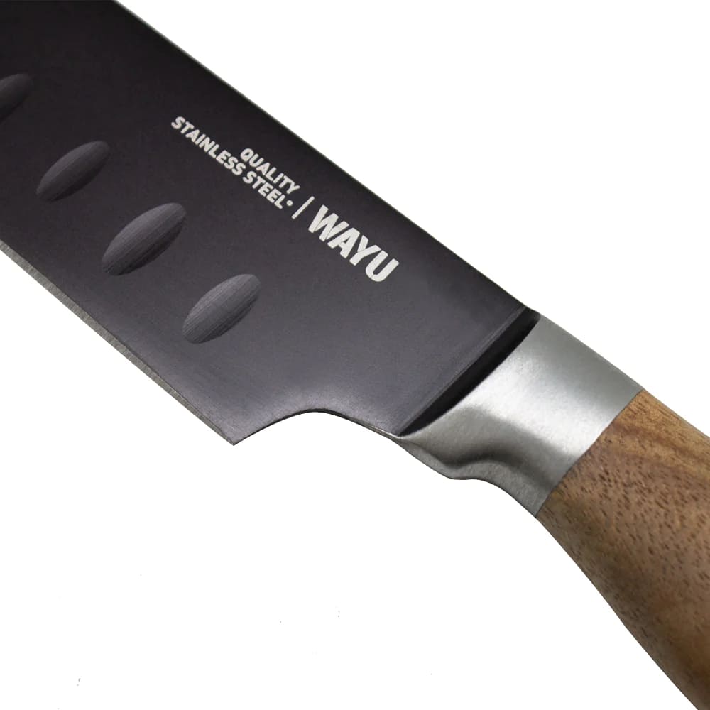 Cuchillo Santoku 14 cm Wayu Con Revestimiento Antiadherente Cortes precisos y limpieza fácil. ¡Haz tu cocina más eficiente hoy mismo!-2