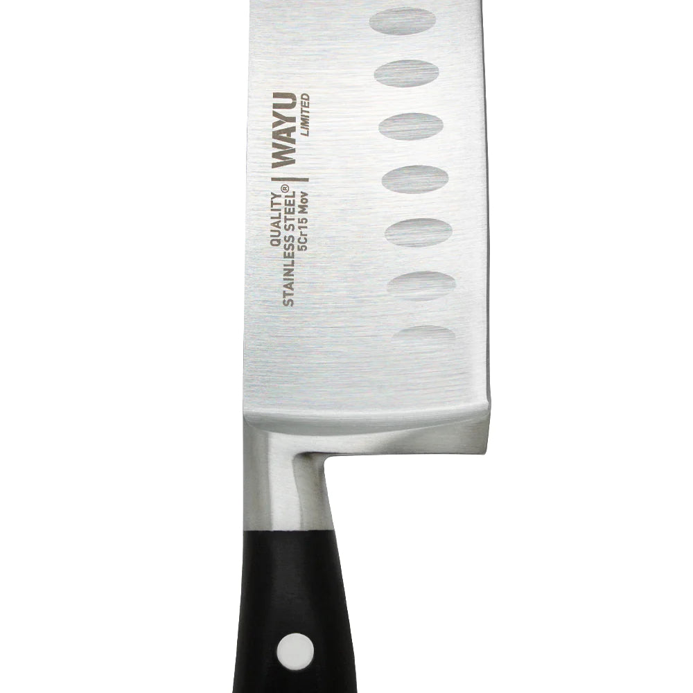 Cuchillo Santoku Wayu Limited 31cm Acero Filo Unico: Mejora tu experiencia culinaria y disfruta de cortes precisos. ¡Hazte con el tuyo hoy!-3