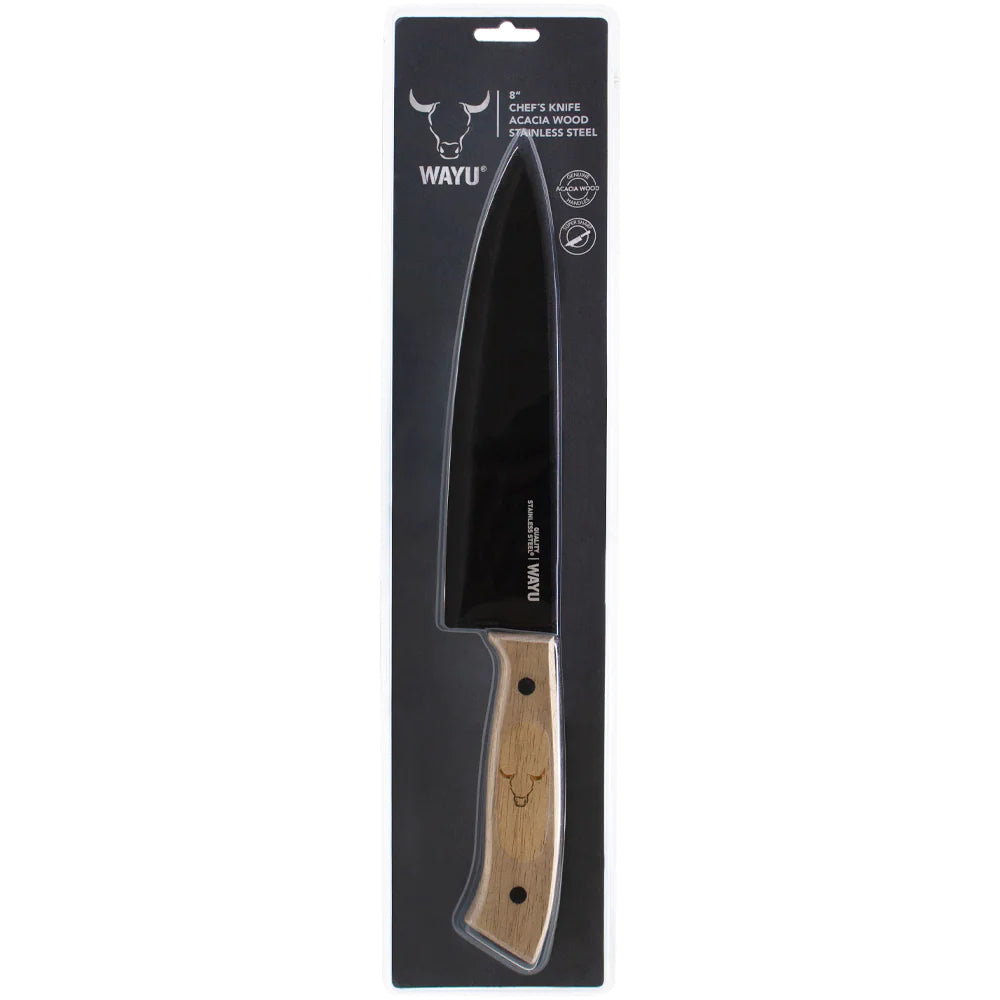 Cuchillo Prm Wayu Mango Madera Acero Antiadherente