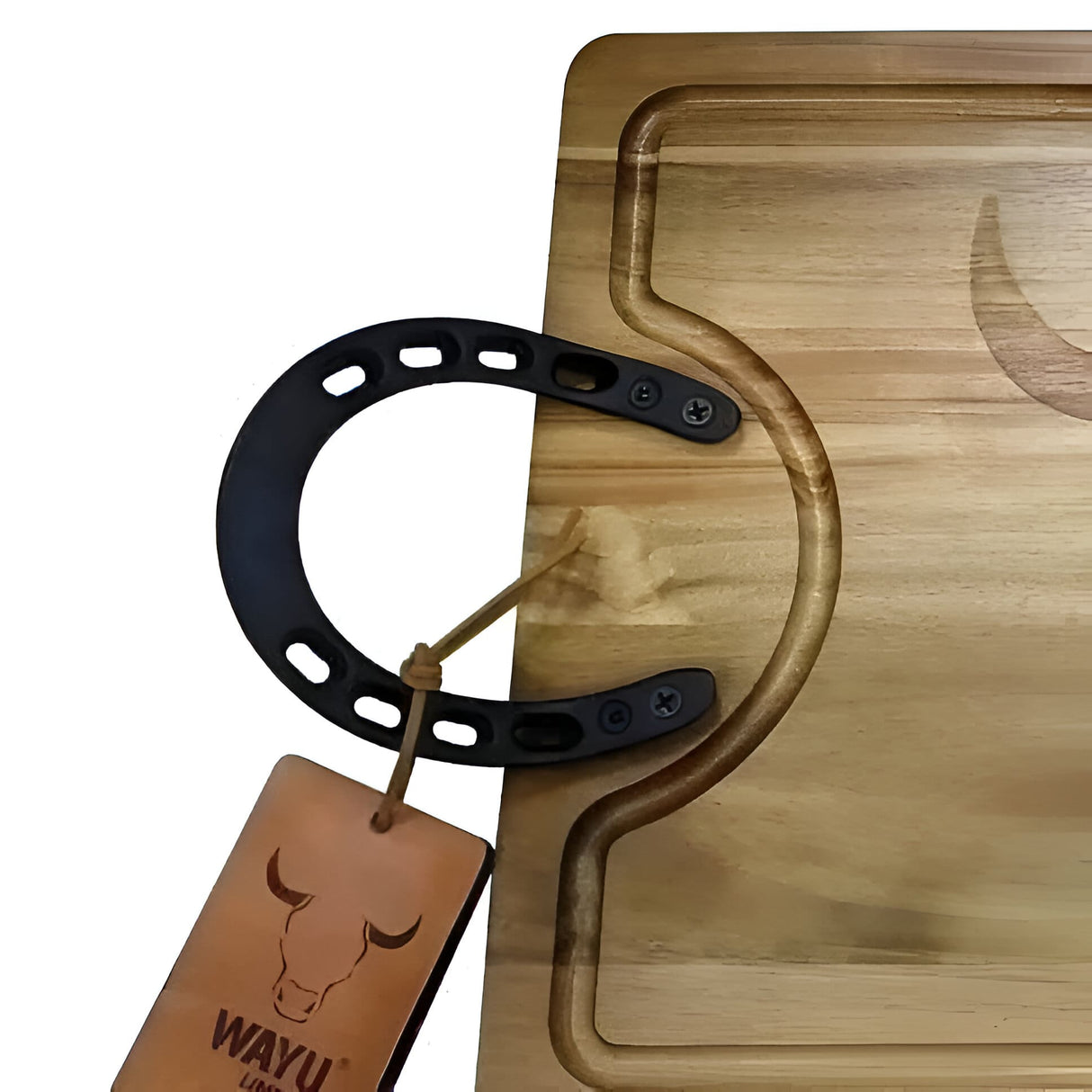 Tabla Para Picar De Madera Herradura Wayu Limited 50cm Disfruta de su diseño elegante y funcional en tu cocina. ¡Haz tu pedido ahora y mejora tus presentaciones!-3