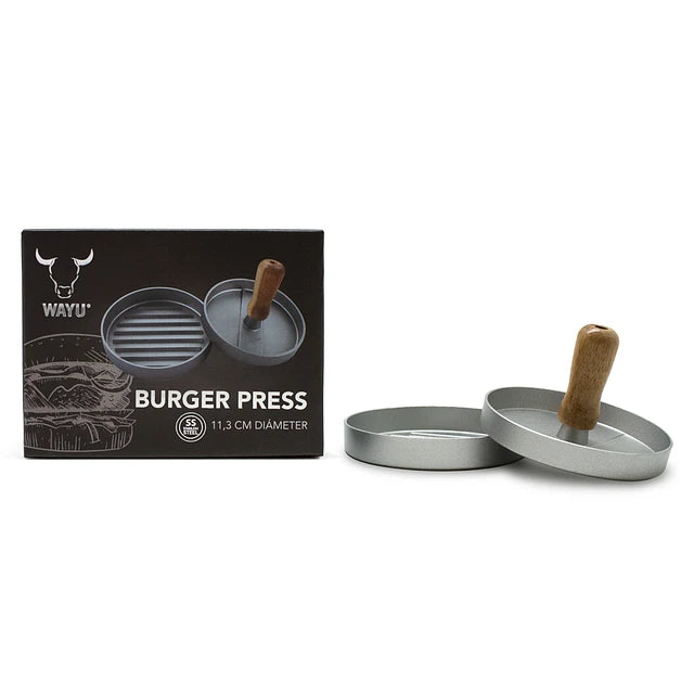 Prensa Molde Para Hamburguesas 11,3cm Cocina Wayu Asado BBQ La prensa Wayu te ayuda a crear hamburguesas perfectas en casa. ¡Haz tus propias hamburguesas hoy!-4