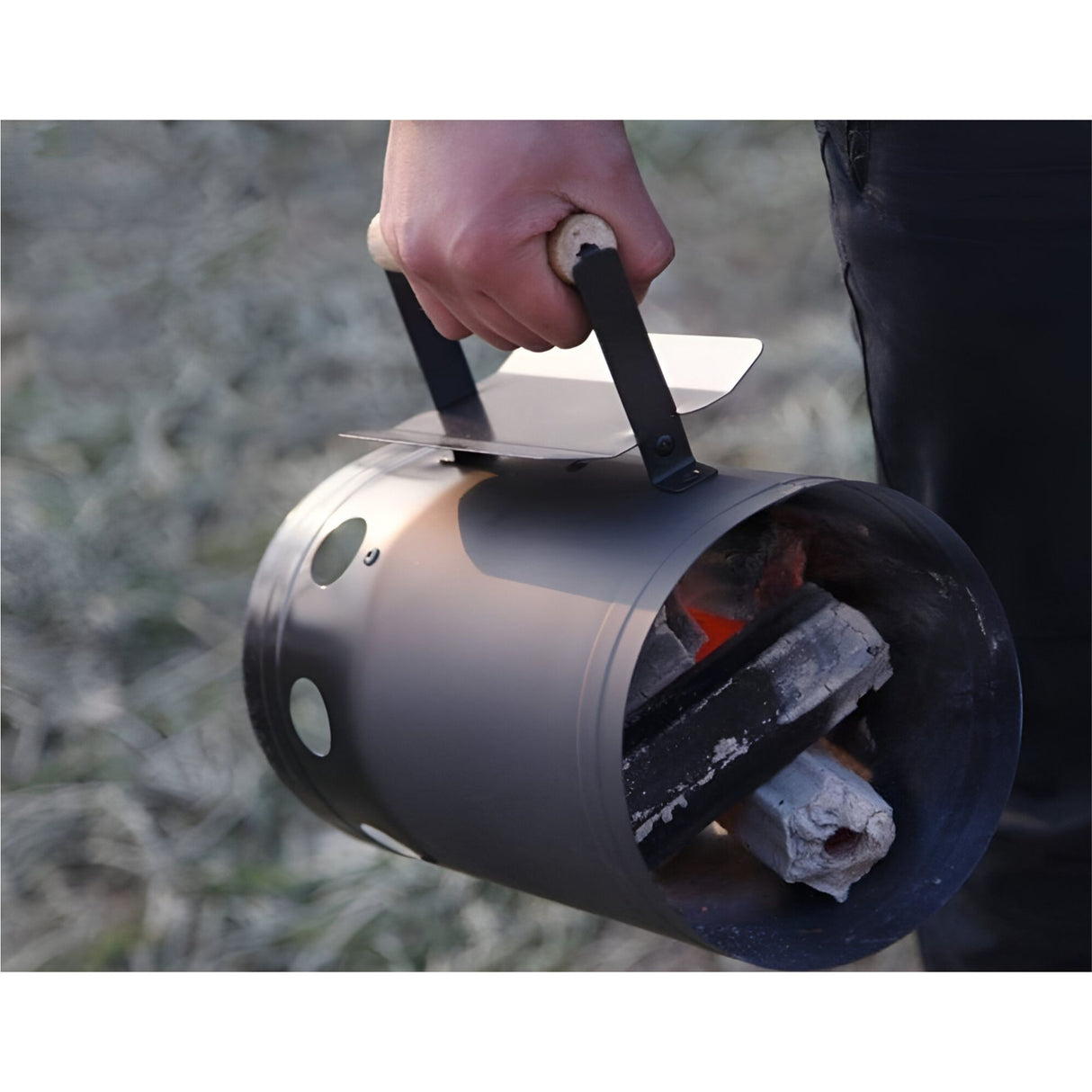 Chimenea De Acero Iniciador Fuego Carbon Rapido Parrilla Wayu