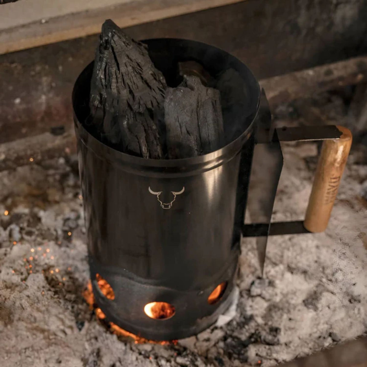 Chimenea De Acero Iniciador Fuego Carbon Rapido Parrilla Wayu