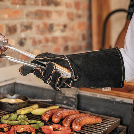 2 Guantes De Cuero Parrillero Wayu Alta Temperatura Limited: Protección en la Parrilla. Disfruta de una cocción segura y cómoda. ¡Haz tu pedido ya!-1-4