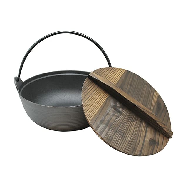 Olla con Tapa de Madera Wayu Iron Cast: Potencia y Elegancia en tu Cocina. Disfruta de una cocción perfecta y elegante. ¡Haz tu compra hoy mismo!-1