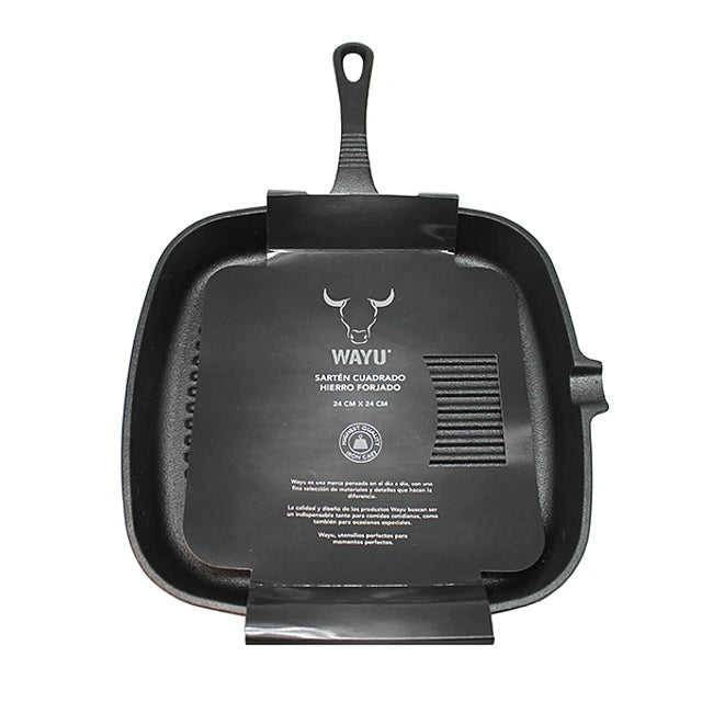 Sartén Cuadrado Wayu Iron Cast 24cm Resiste Alta Temperaturas Mejora tu cocina con este sartén duradero y versátil. ¡Cocina como un profesional hoy!-1