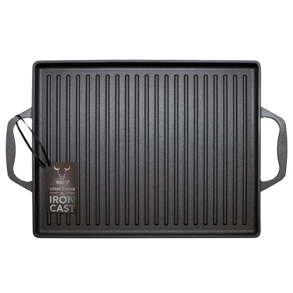 Plancha Parrilla Churrasquera Wayu Con Asas Hierro 44x28 cm Disfruta de un cocinado uniforme y delicioso en cada uso. ¡Haz tu pedido ahora!-2