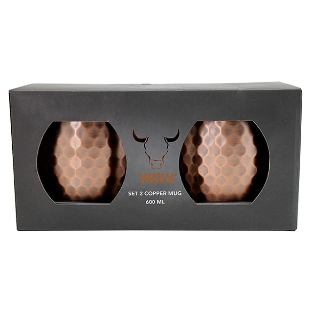 Set De 2 Mugs Copper Wayu Tragos Moscow Mule Mojito Bar