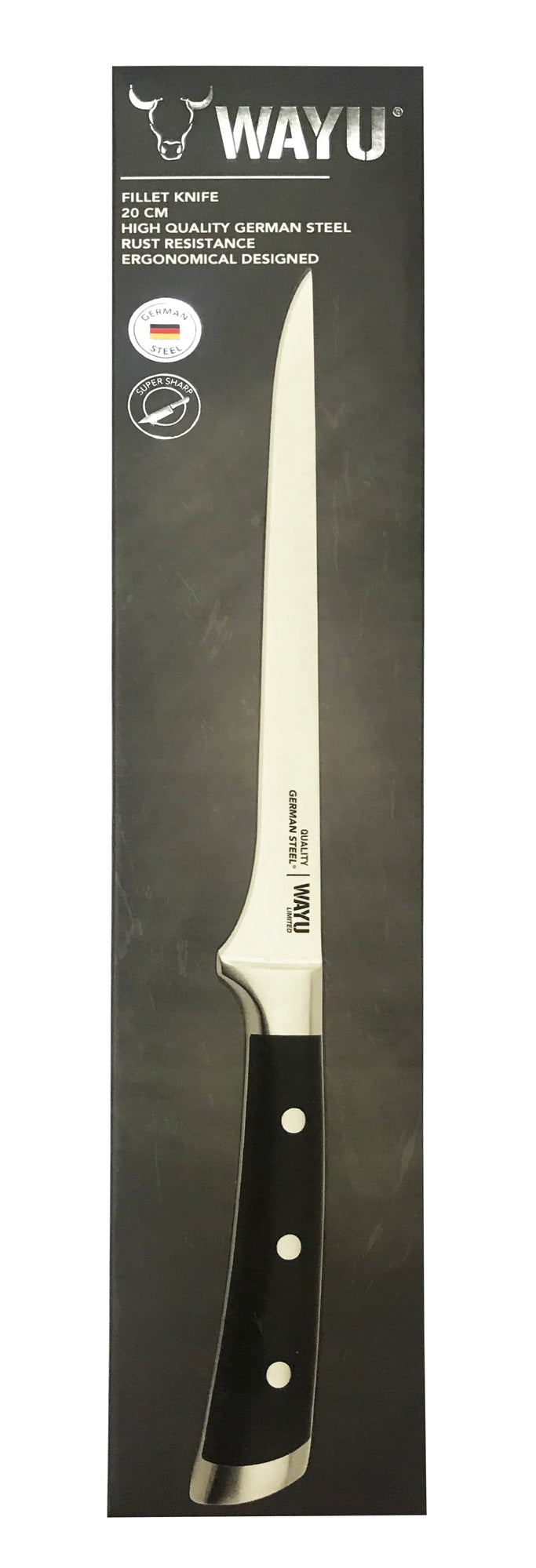 Cuchillo Filetero Wayu 20 cm La Herramienta Perfecta para Filetear. Disfruta de cortes precisos y limpios en tus preparaciones. ¡Consigue el tuyo ahora!-4