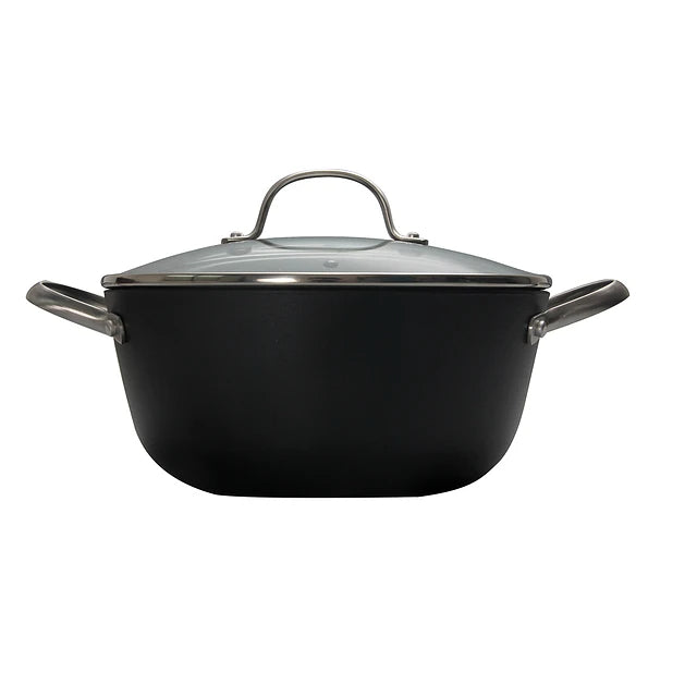 Olla 24Cm con Tapa De Vidrio Iron Cast Honeycomb Wayu Cocina