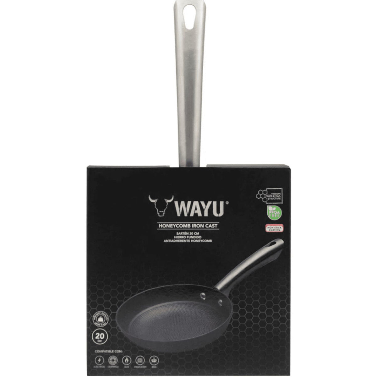 Sartén Hierro Iron Cast Honeycomb 20cm Wayu Profesional