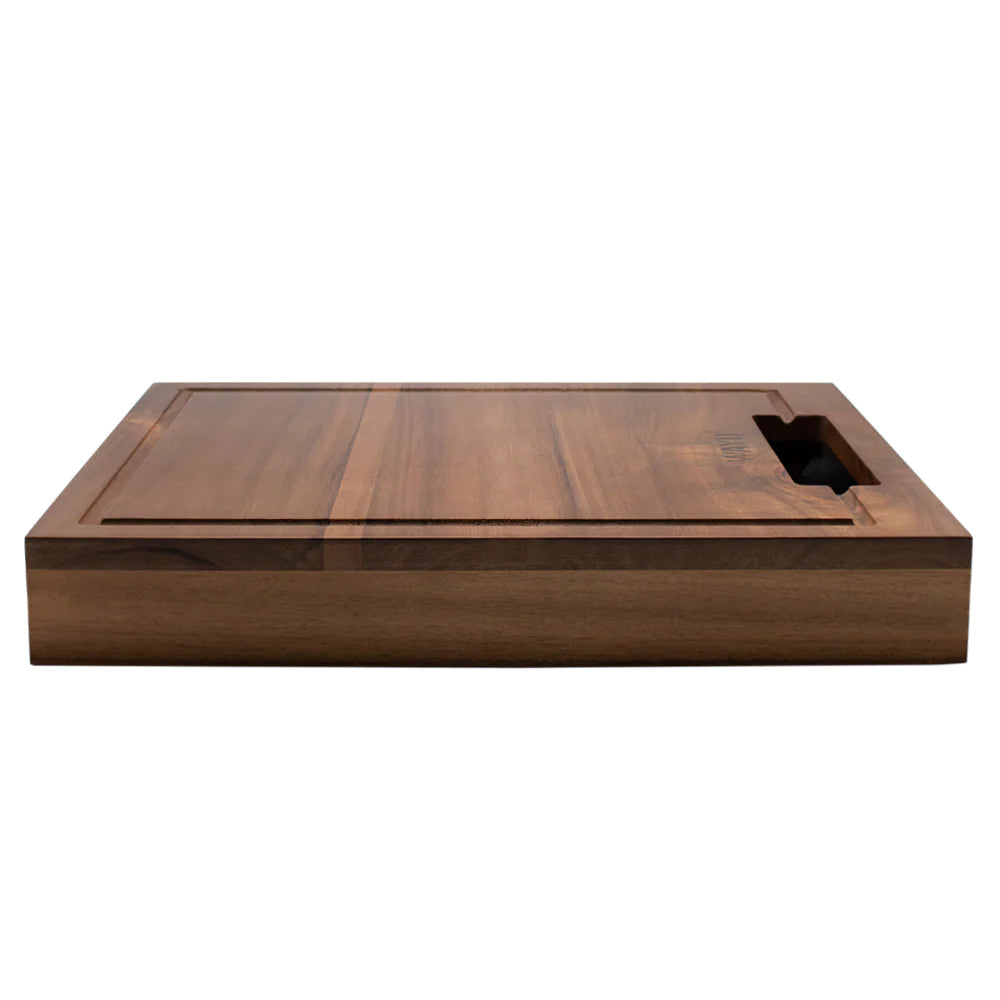 Tabla de Madera Acacia con Bowl de Acero Circular Wayu Cocina. Disfruta de su diseño elegante y funcionalidad. ¡Haz tu cocina más práctica hoy!-3
