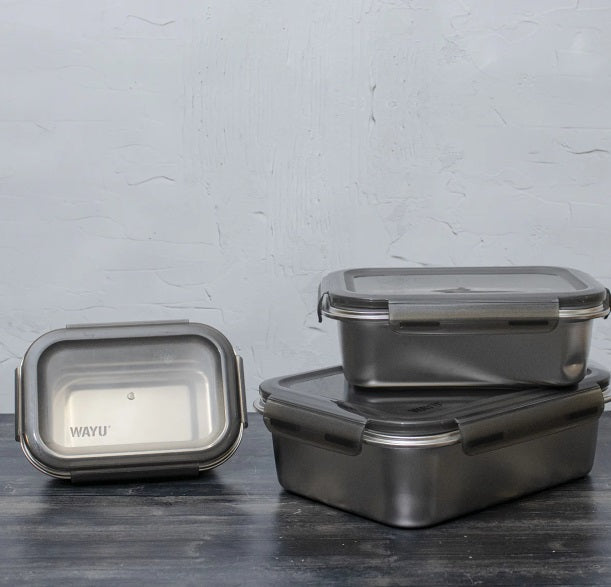 Contenedor Hermético Wayu Acero Microsafe 2300ml Premium Mantén tus alimentos frescos y organizados. ¡Adquiere el tuyo y mejora tu cocina hoy!-1-4