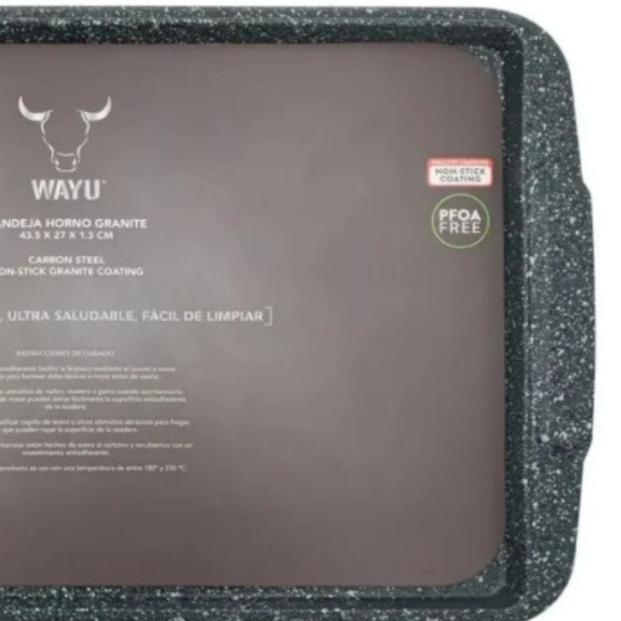 Asadera Bandeja Horno Antiadherente Granite Wayu 44x27cm Disfruta de comidas deliciosas con esta bandeja antiadherente. ¡Haz tu pedido y cocina como un profesional!-1-4