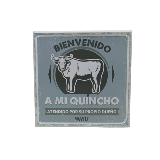 Cuadro Bar Metálico Wayu 40x30 Beer Quincho Parrilla Bbq. Dale un toque único a tu hogar y sorprende a tus invitados. ¡Compra ahora y transforma tu espacio!-1