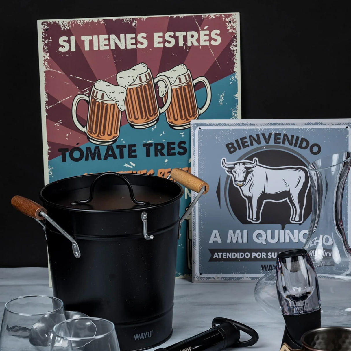 Cuadro Bar Metálico Wayu 40x30 Beer Quincho Parrilla Bbq. Dale un toque único a tu hogar y sorprende a tus invitados. ¡Compra ahora y transforma tu espacio!-4
