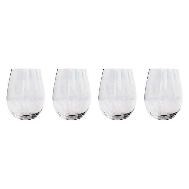 Set 4 Vasos Vidrio Cristal Redondo Wayu 580ml Liquido Coctel | Disparo.cl