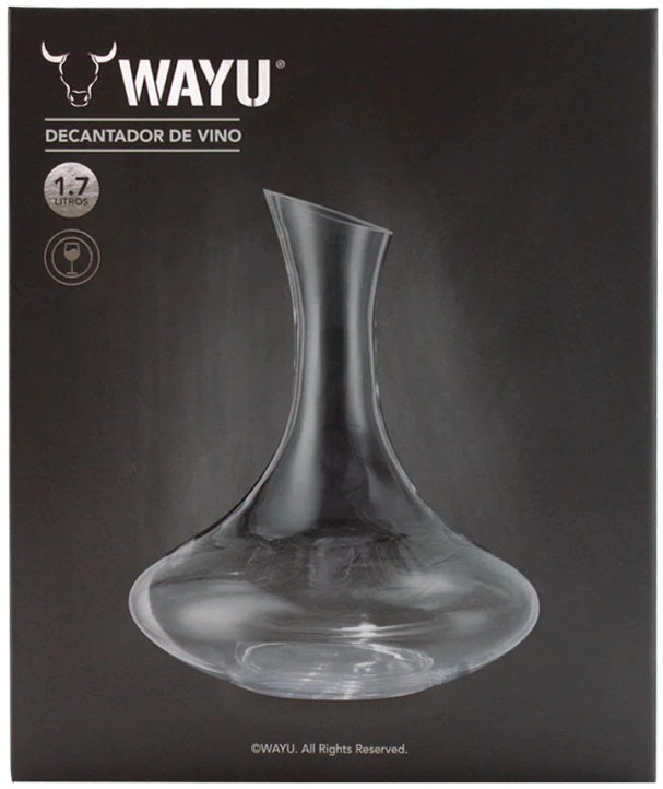 Decantador Aireador Vino 1,7 Litros Wayu Cristal Premium