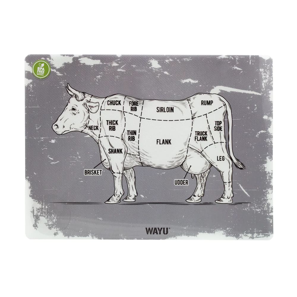 Individual Mesa Cocina 40x30cm Cortes Grey Mantel Wayu | Disparo.cl