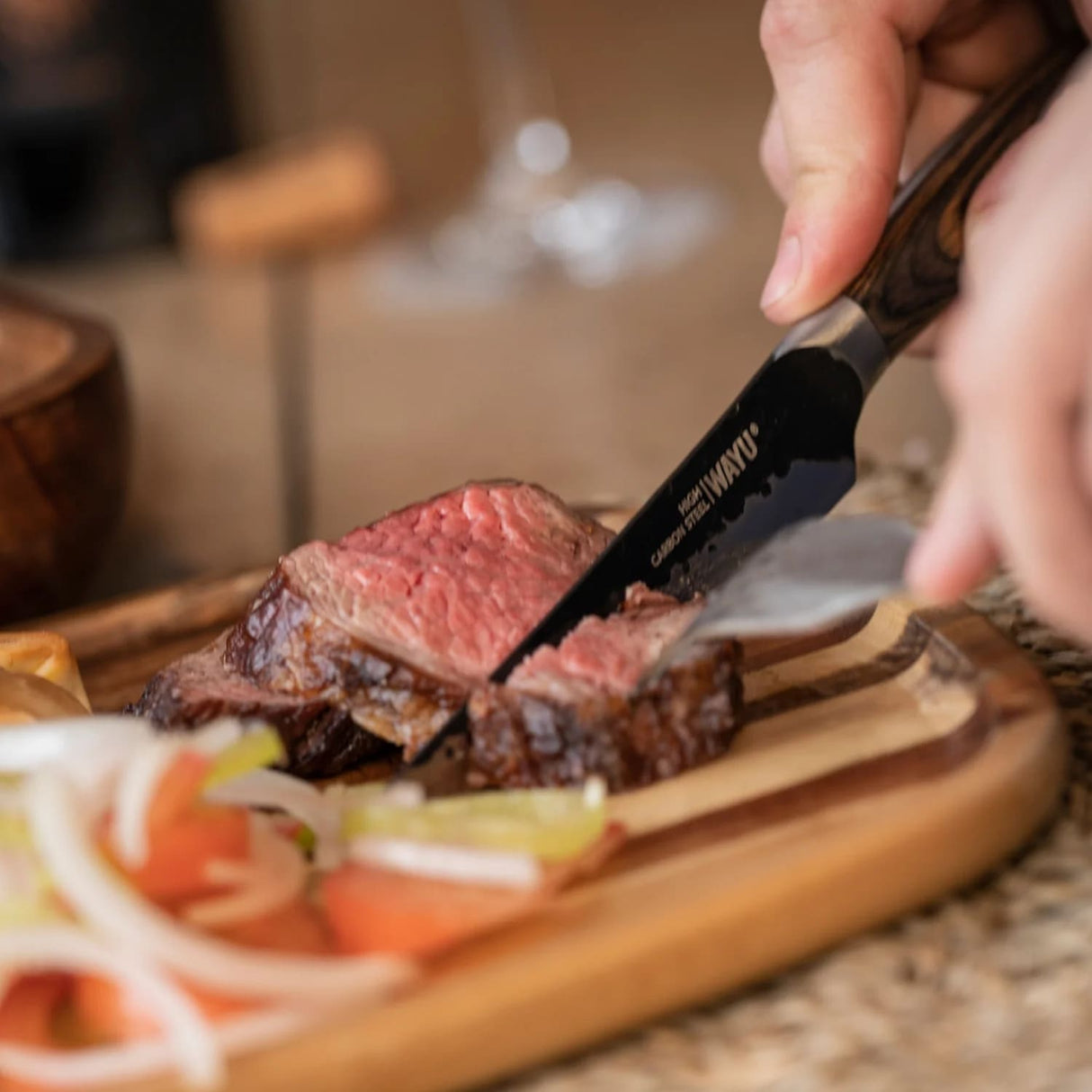 Set 6 Cuchillos Hammer Collection Wayu Cocina Hogar Mejora tus cortes con precisión y estilo. ¡Adquiere este set y transforma tu experiencia culinaria!-4