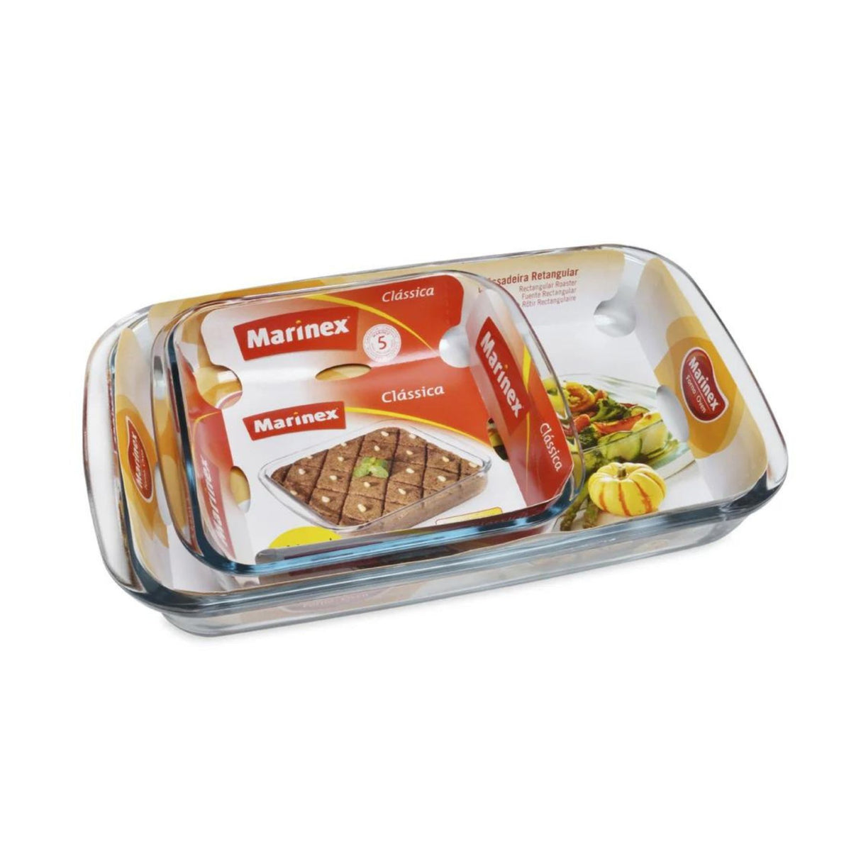 Pack de 2 asaderas de vidrio, cuadrada y rectangular, perfectas para hornear y servir. Resistente y elegante. ¡Compra hoy y transforma tu cocina!-1