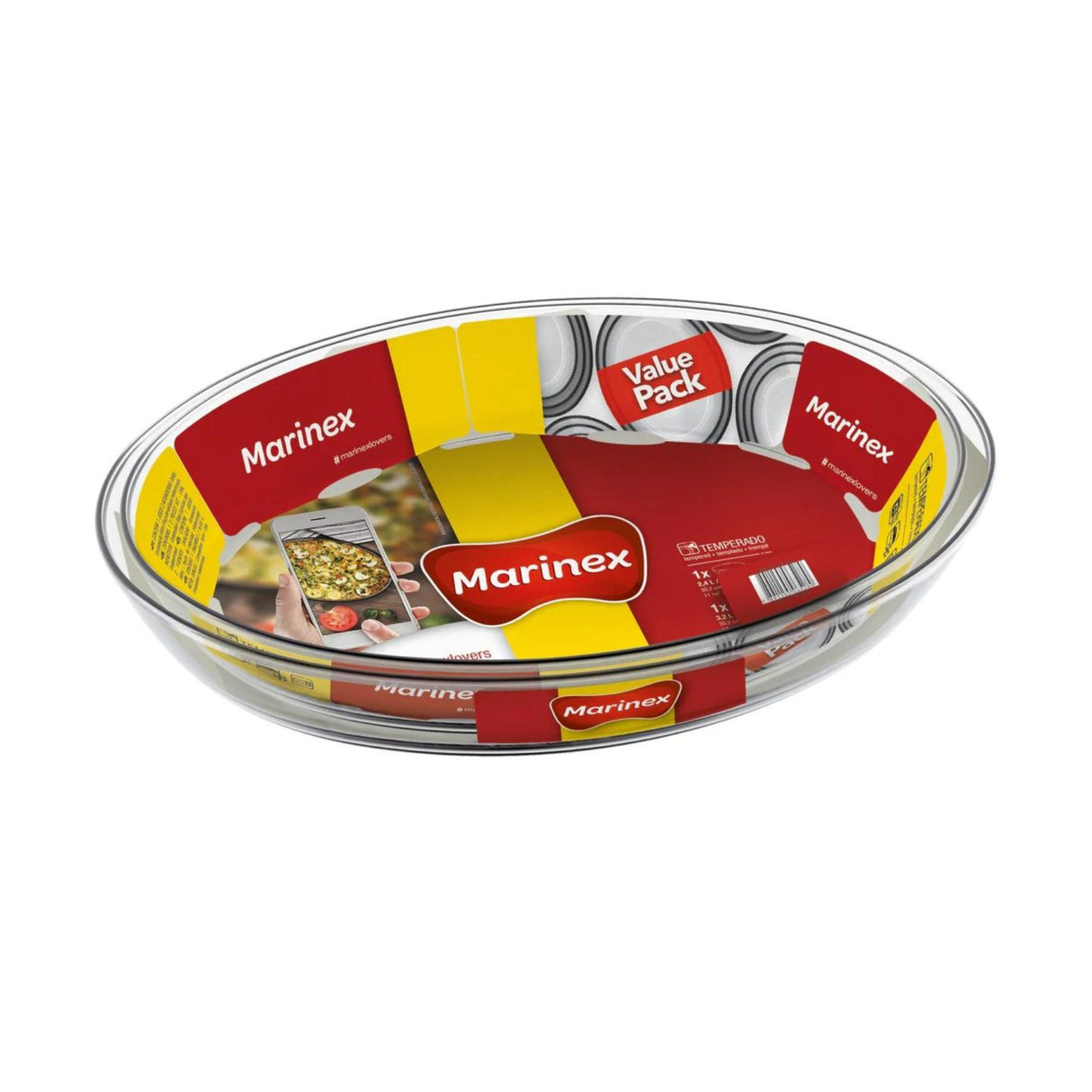 Set de asaderas ovaladas de vidrio templado, resistentes y elegantes. Perfectas para hornear y servir. ¡Compra hoy y transforma tu cocina!-1