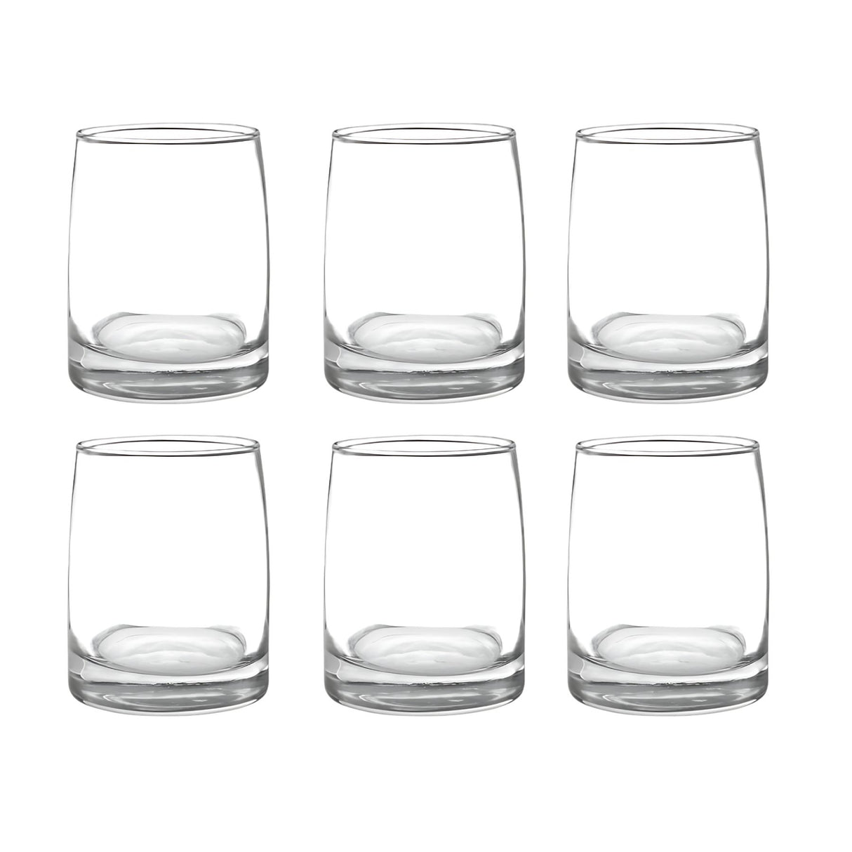 Set de 6 vasos bajos de 366cc ideales para mojitos y bebidas. Diseño elegante en vidrio Cristar. ¡Compra hoy y eleva tus reuniones!-1