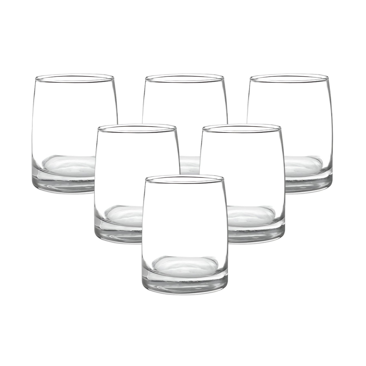 Set de 6 vasos bajos de 366cc ideales para mojitos y bebidas. Diseño elegante en vidrio Cristar. ¡Compra hoy y eleva tus reuniones!-2