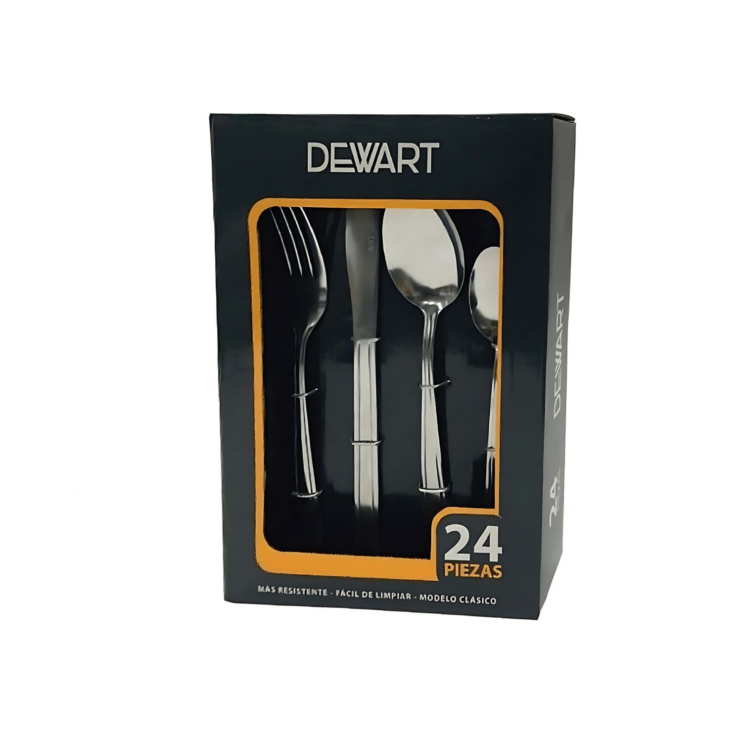 Set Cubiertos 24 Piezas Dewart Acero Inoxidable Caja: elegancia y durabilidad para tu mesa. Ideal para servir con estilo. ¡Compra hoy!-1-1-1-1