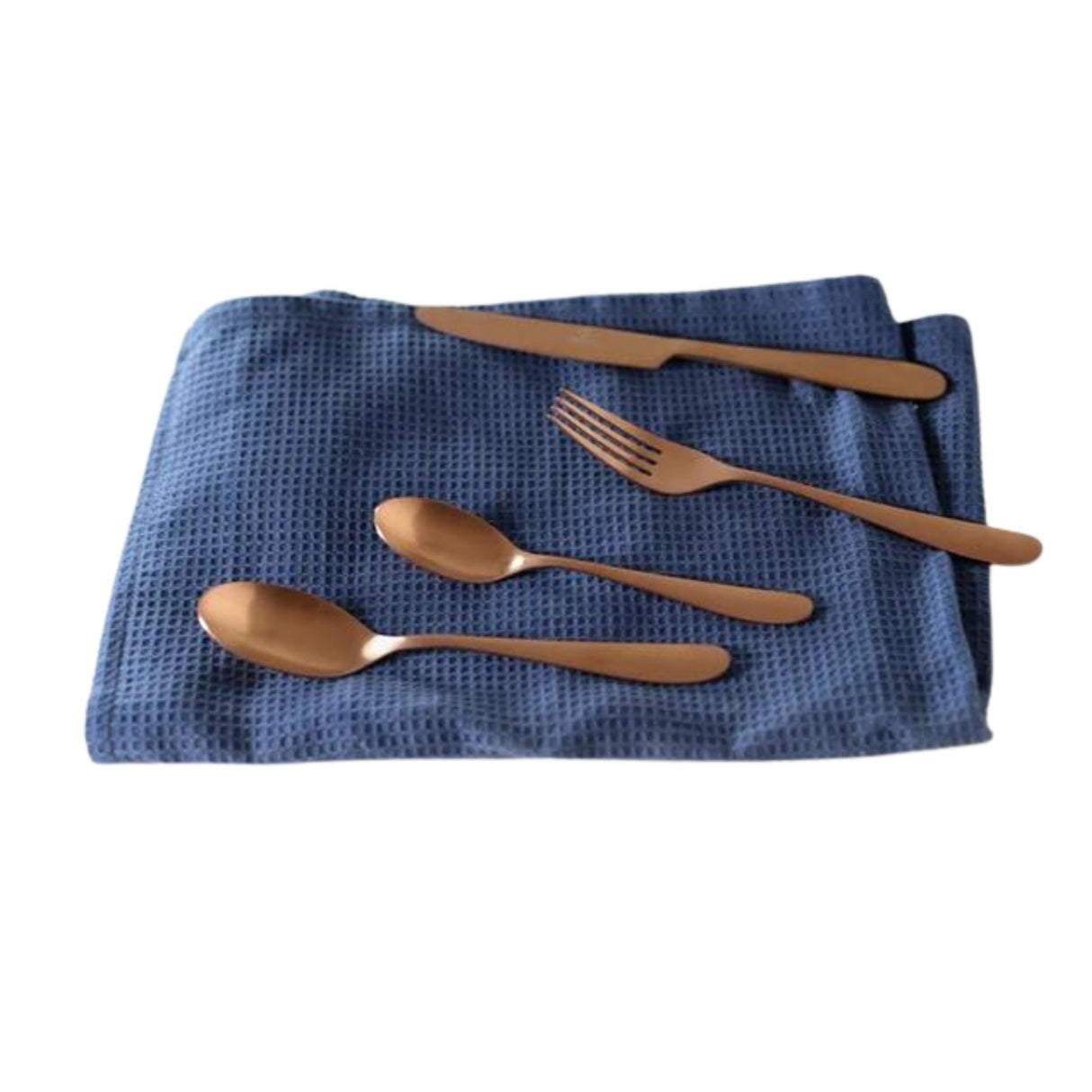 Set de cubiertos de 24 piezas en acero inoxidable con acabado cobre. Elegancia y durabilidad para tu mesa. ¡Compra hoy y transforma tus comidas!-3-1