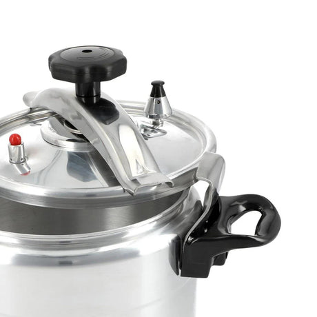 Olla a presión de 10 litros en aluminio, ideal para cocinar rápido y saludable. Perfecta para familias grandes. ¡Compra hoy y ahorra tiempo!-2