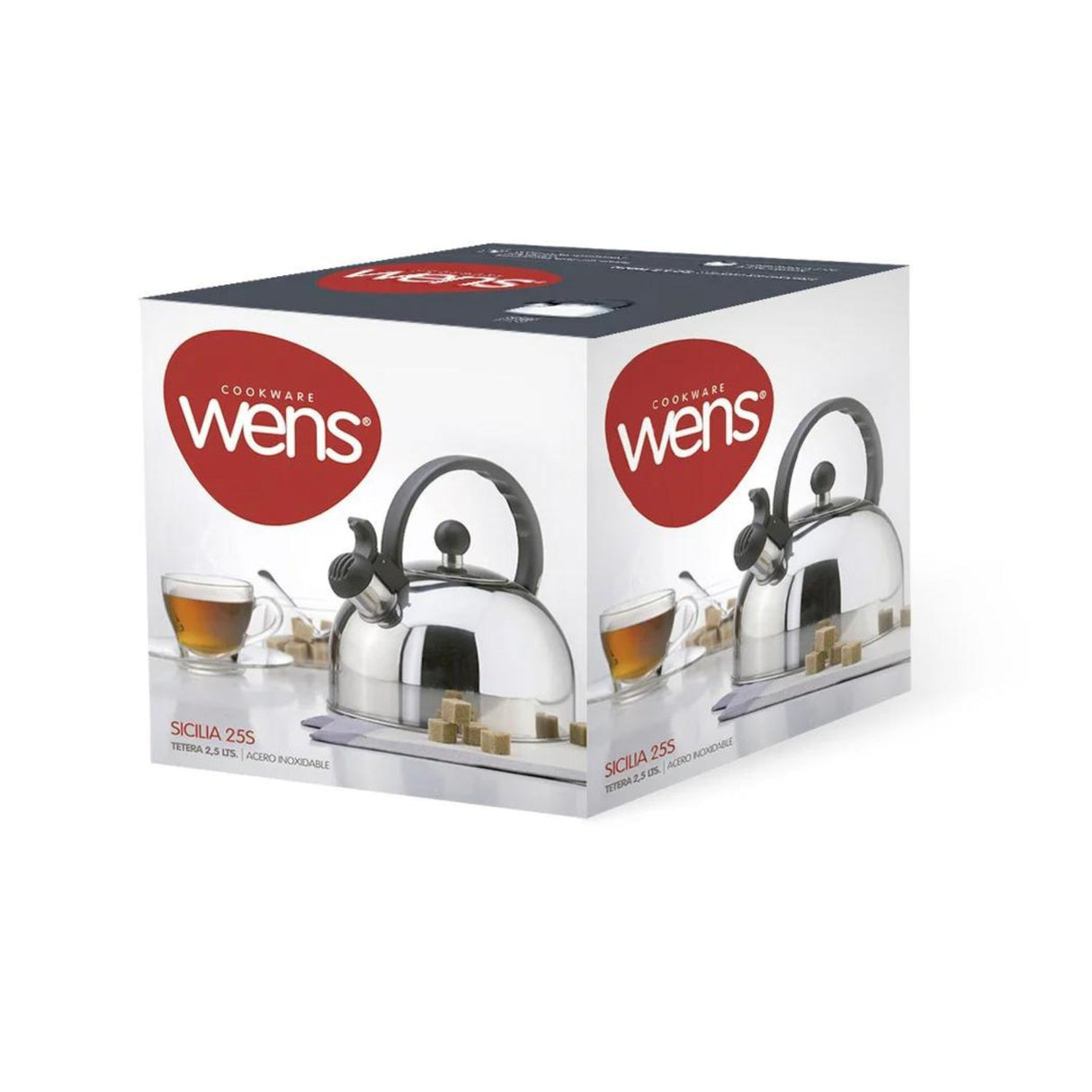 Tetera Sicilia de 2500 ml en acero inoxidable, elegante y duradera. Perfecta para tus infusiones. ¡Compra hoy y disfruta de un té perfecto!-4