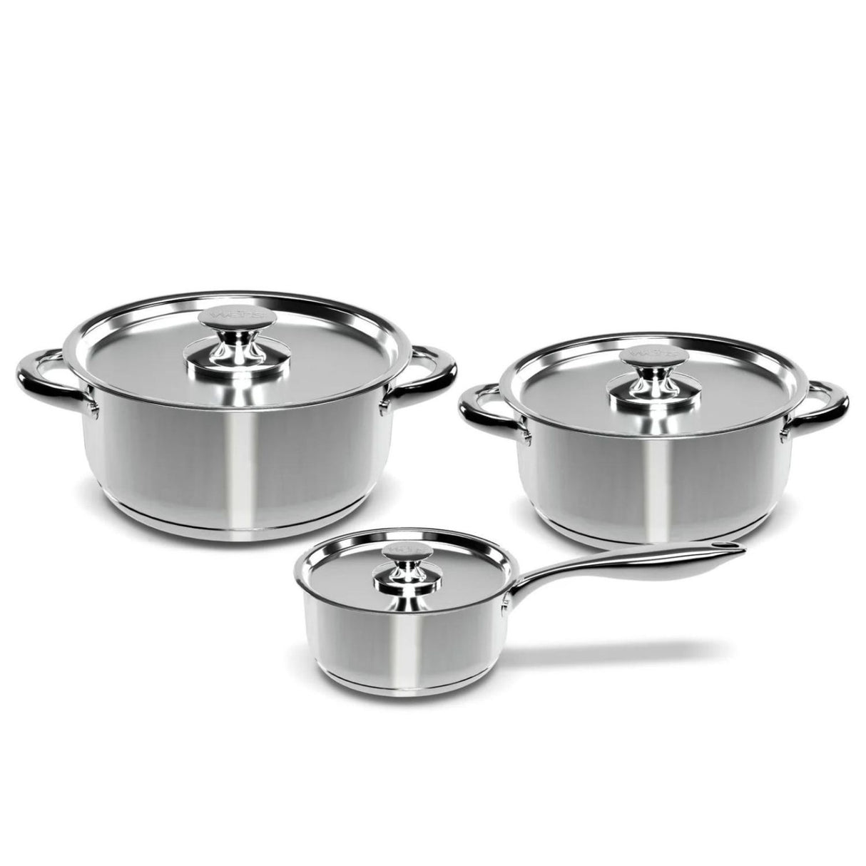 Set de batería de cocina de 6 piezas en acero inoxidable, duradero y elegante. Perfecto para chefs en casa. ¡Compra hoy y transforma tu cocina!-1-1