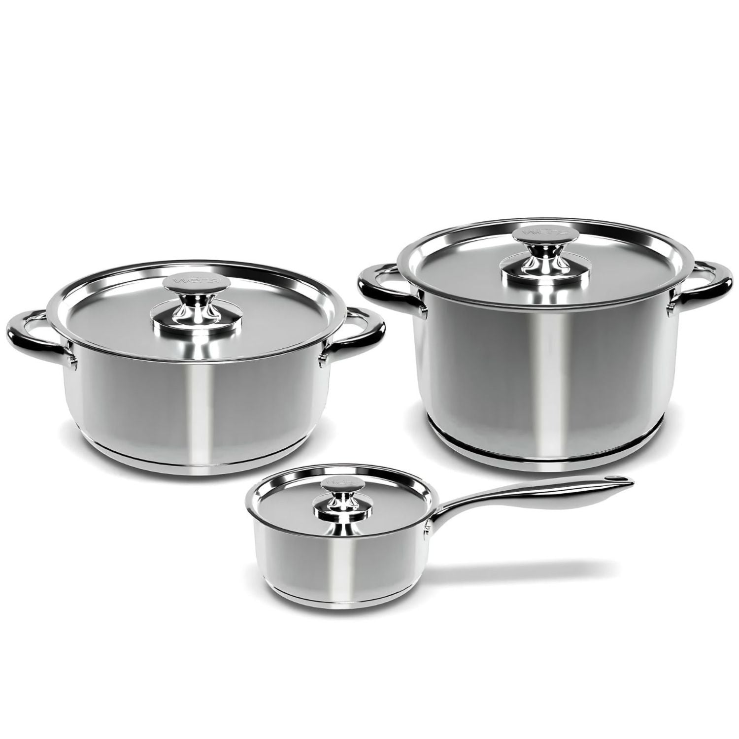 Set de batería de cocina de 6 piezas en acero inoxidable. Resistente y fácil de limpiar, ideal para chefs. ¡Compra hoy y transforma tu cocina!-1-1