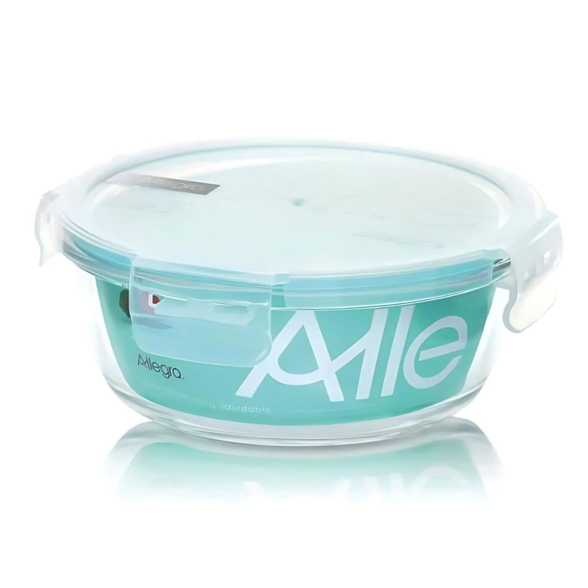 Contenedor Alimentos Hermético Redondo 720ml Vidrio Allegra. Ideal para conservar frescura y sabor. ¡Compra ahora y organiza tu cocina!-1