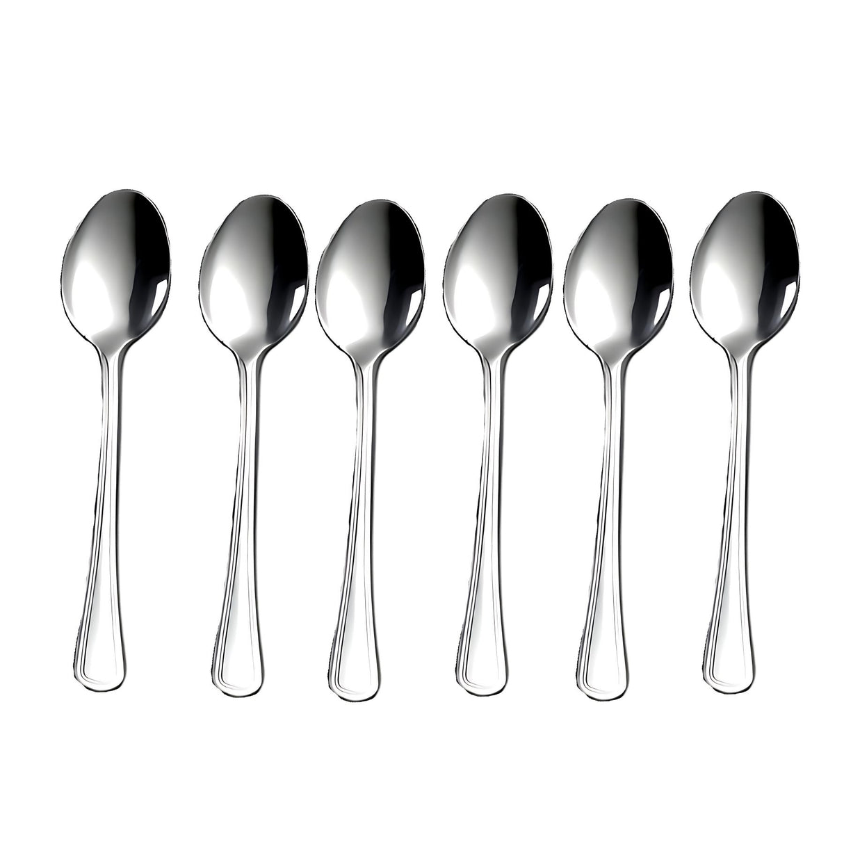 Set de 6 cucharas para té Luna Krons de acero inoxidable, elegantes y duraderas. Perfectas para disfrutar tu té favorito. ¡Compra ahora y mejora tu mesa!-3-1