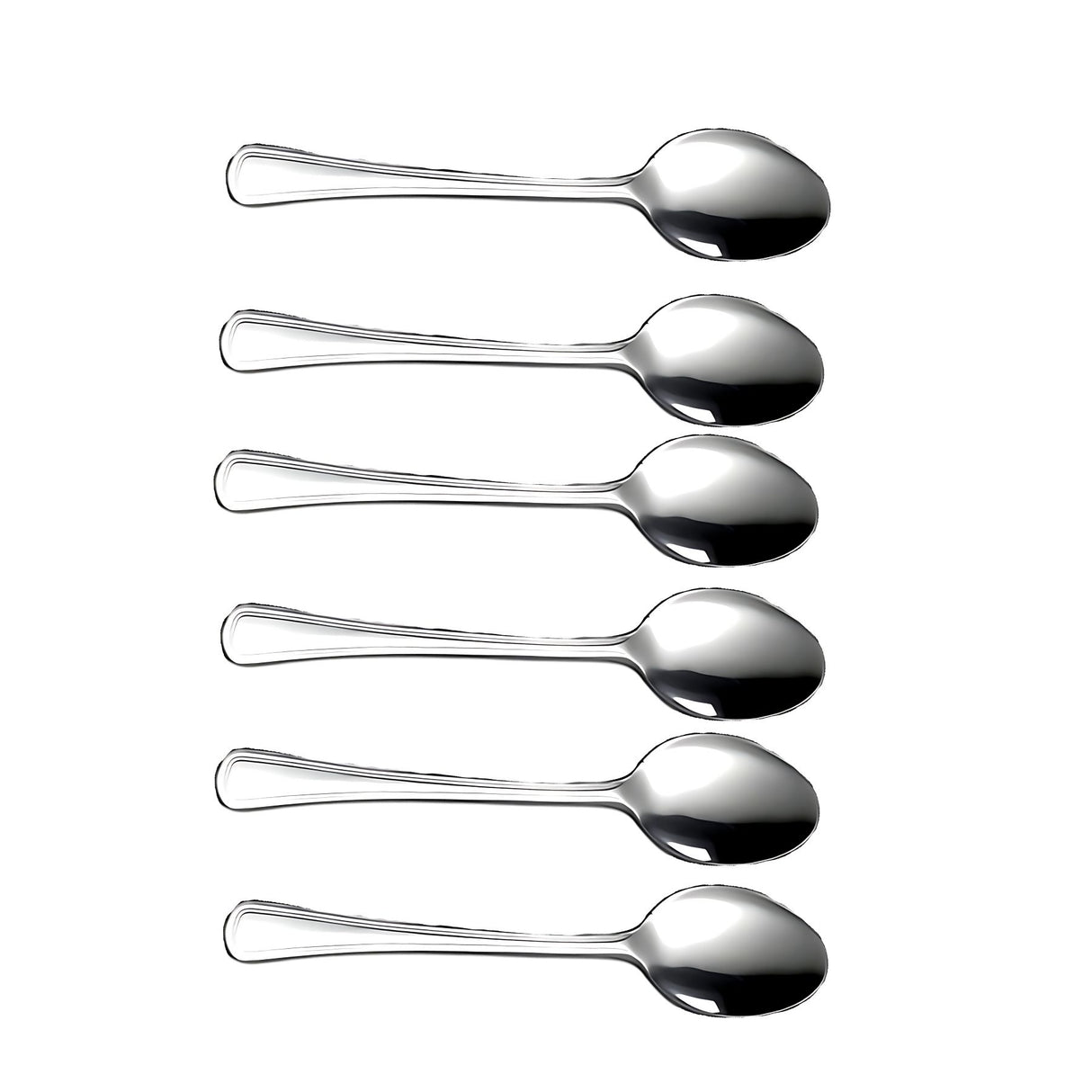 Set de 6 cucharas para té Luna Krons de acero inoxidable, elegantes y duraderas. Perfectas para disfrutar tu té favorito. ¡Compra ahora y mejora tu mesa!-4-1