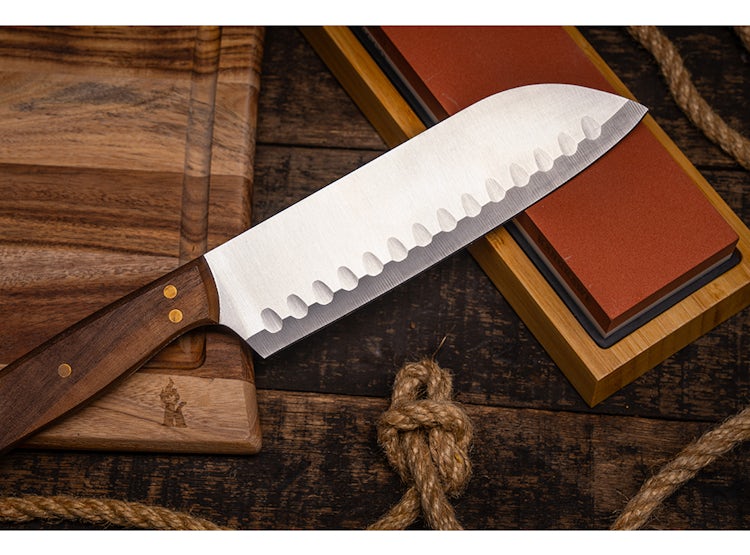 Cuchillo Santoku 31cm Acero Inoxidable Black Bull Mejora tus cortes con precisión y estilo. ¡Adquiere el tuyo y transforma tu experiencia culinaria!-4
